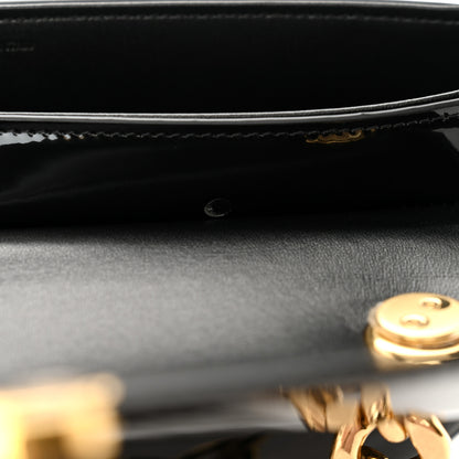 Celine Patent Calfskin Talulah Besace Chain Shoulder Bag Black 11 of 11
