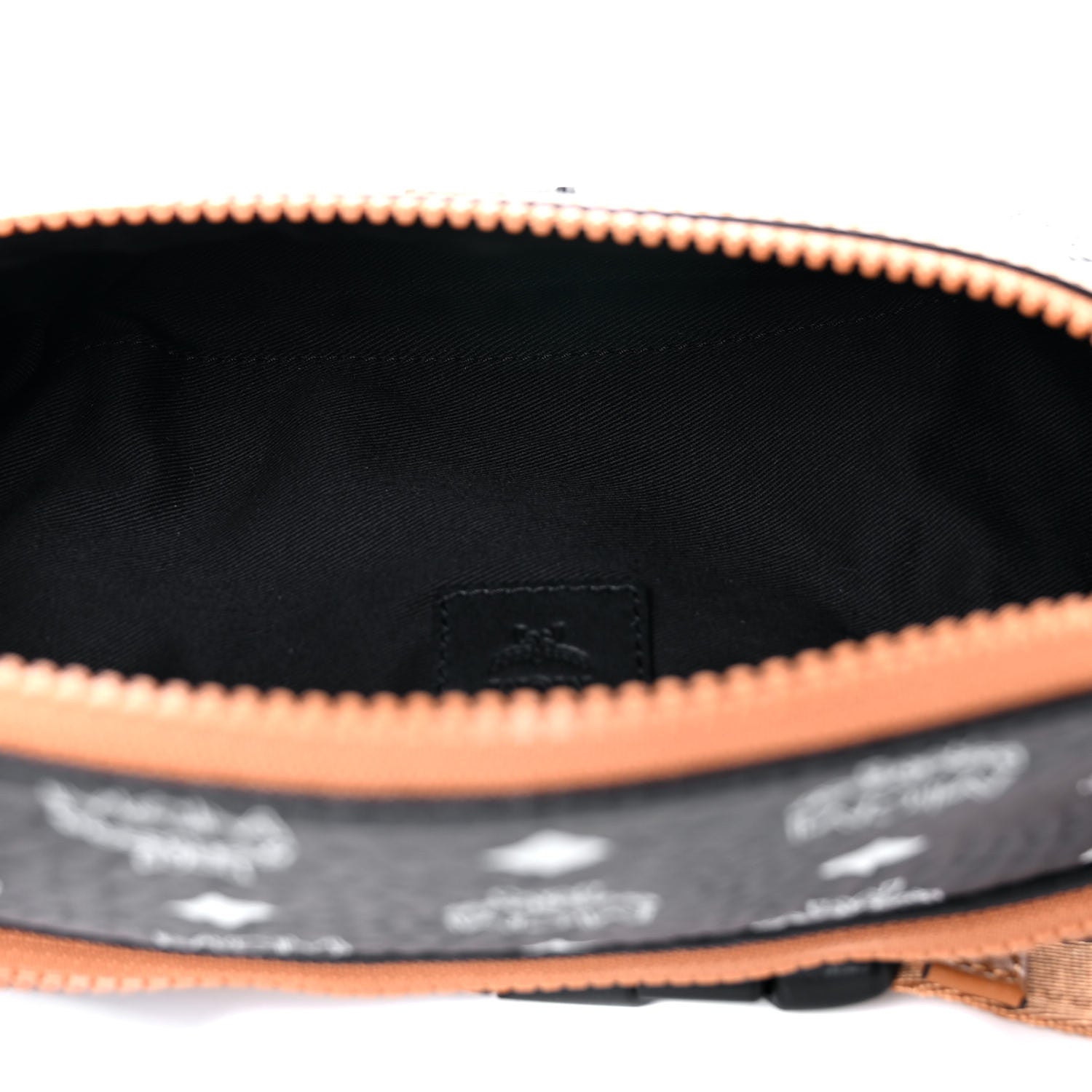 MCM Visetos Medium Belt Bag Black Cognac 5 of 7