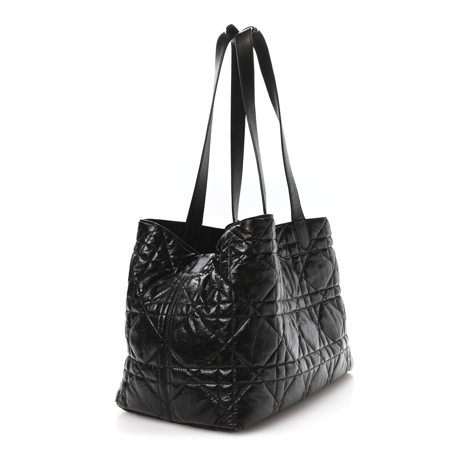 Christian Dior Crinkled Calfskin Macrocannage Large Toujours Black 4 of 11