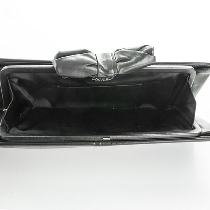 Chanel Lambskin Bow Clutch Black 5 of 7