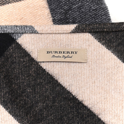 Burberry Cashmere Half Mega Check Bandana Scarf Camel 4 of 4