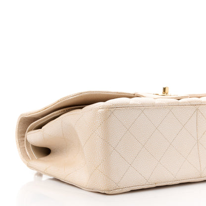 Chanel Iridescent Caviar Quilted Jumbo Double Flap Beige 10 of 13