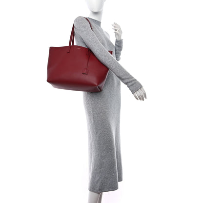 Saint Laurent Calfskin Large Shopping Tote Red 2 of 9