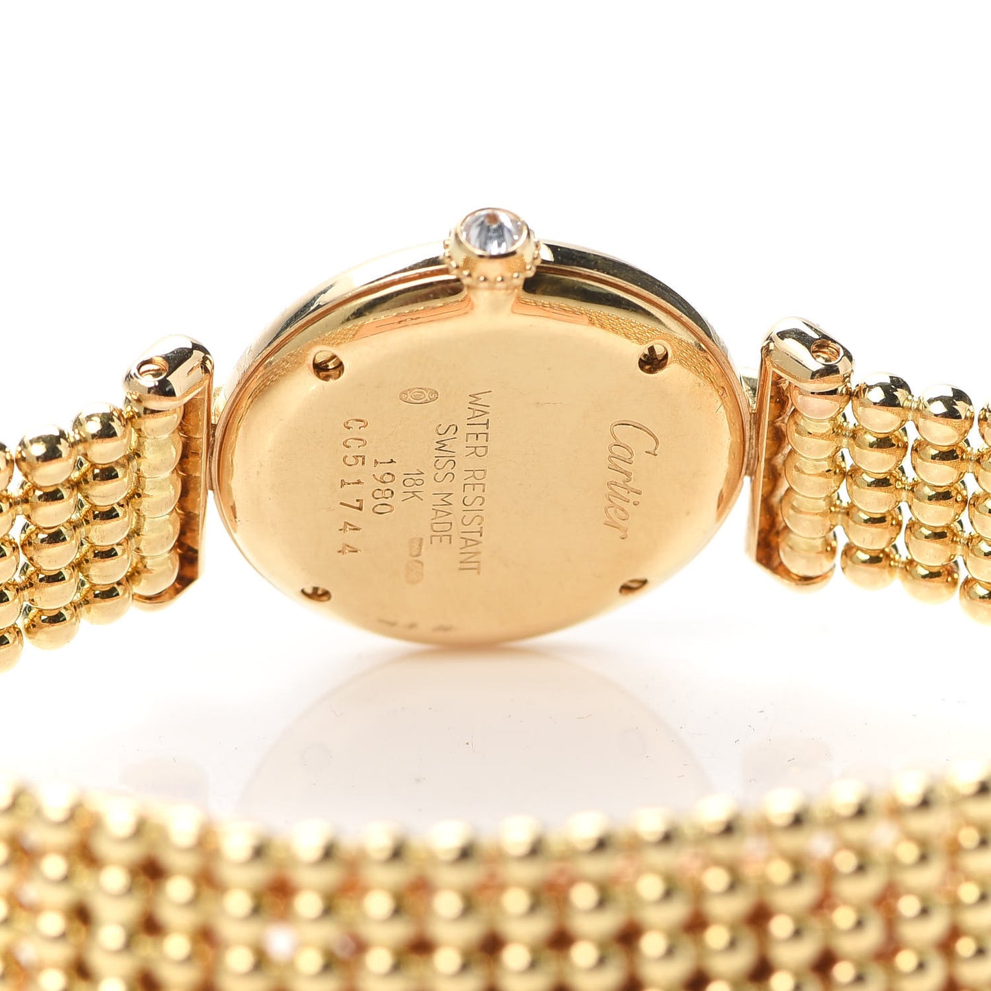 18K Yellow Gold Diamond 24mm Colisee Quartz Watch