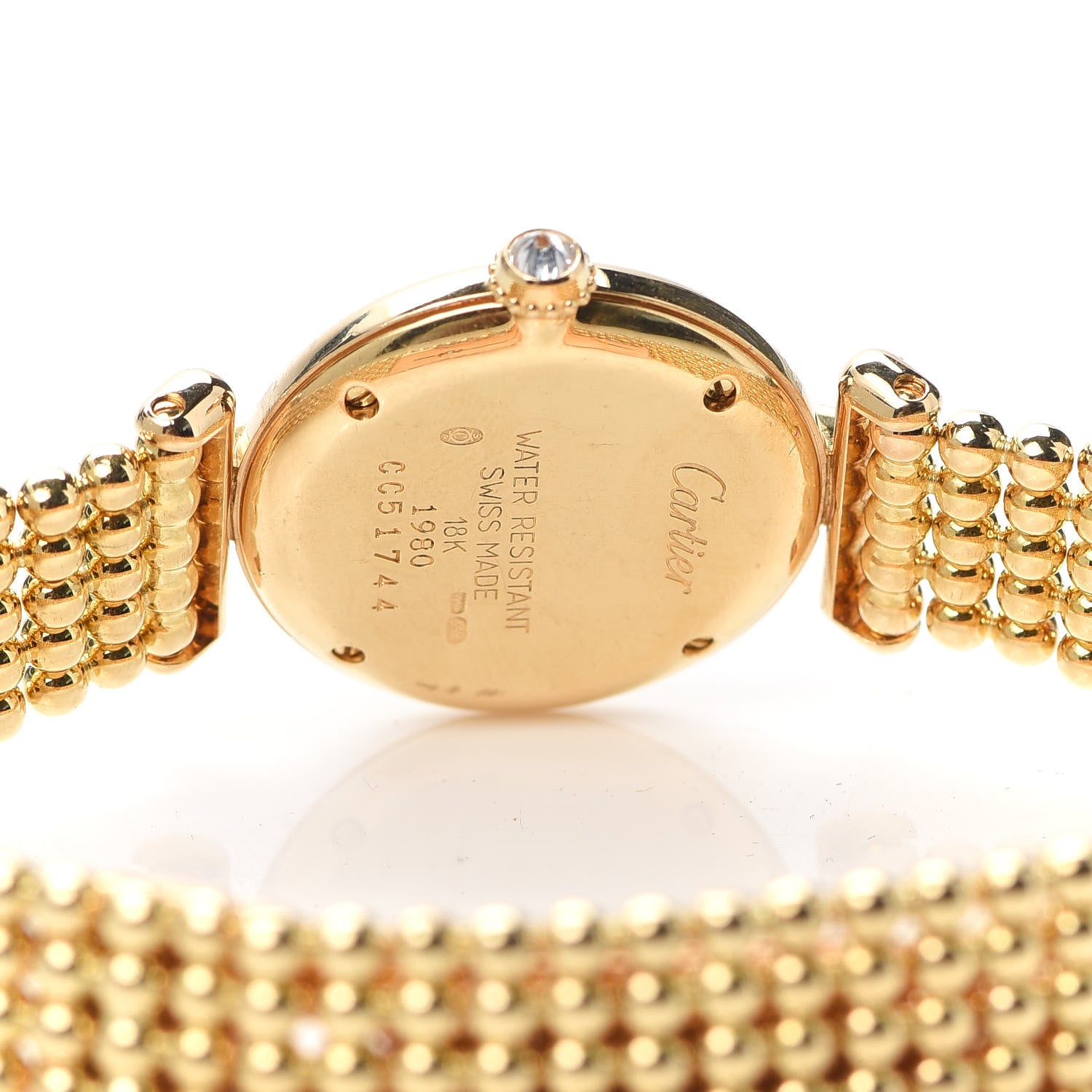 Cartier 18K Yellow Gold Diamond 24mm Colisee Quartz Watch 4 of 5