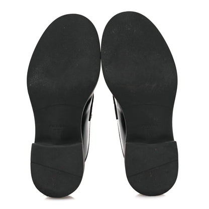 Prada Spazzolato Triangle 40mm Loafer Mules 37 Black 7 of 16