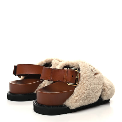 Louis Vuitton Shearling Paseo Flat Comfort Sandal 40 Nude 4 of 7