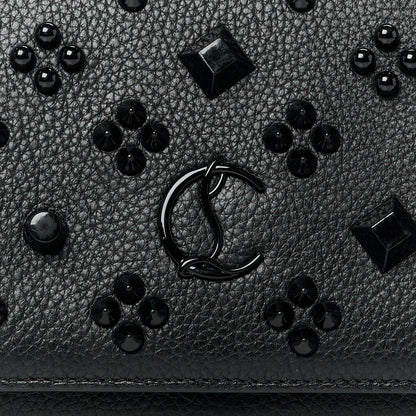 Christian Louboutin Calfskin Spikes Loubinthesky Paloma Clutch Black 8 of 10