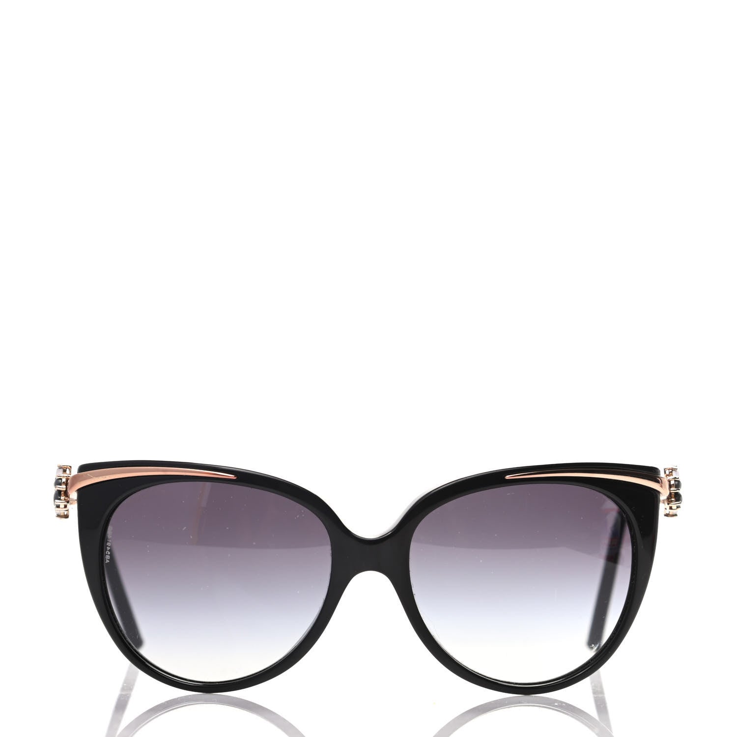 Bulgari Acetate Crystal Flower Sunglasses 8089 Black 2 of 8