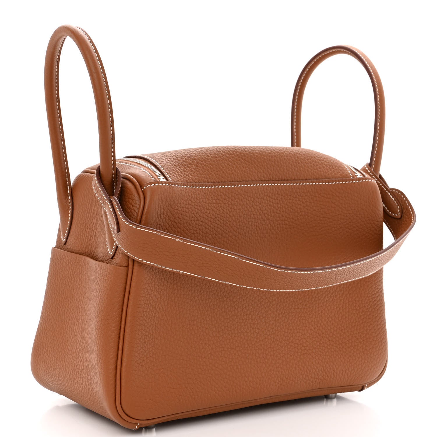 Hermes Taurillon Clemence Lindy 26 Gold 3 of 10