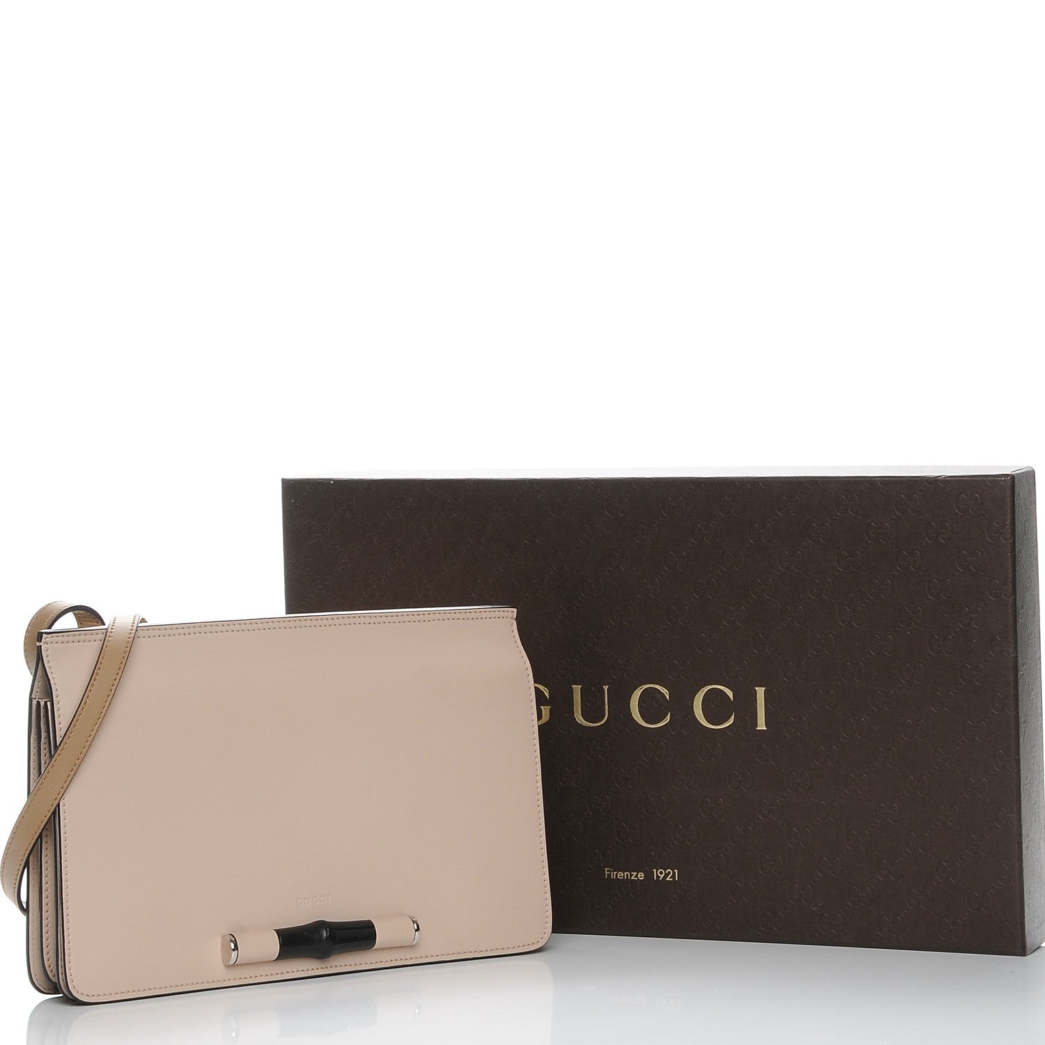 Gucci Calfskin Lady Bamboo Shoulder Bag Pink 8 of 8
