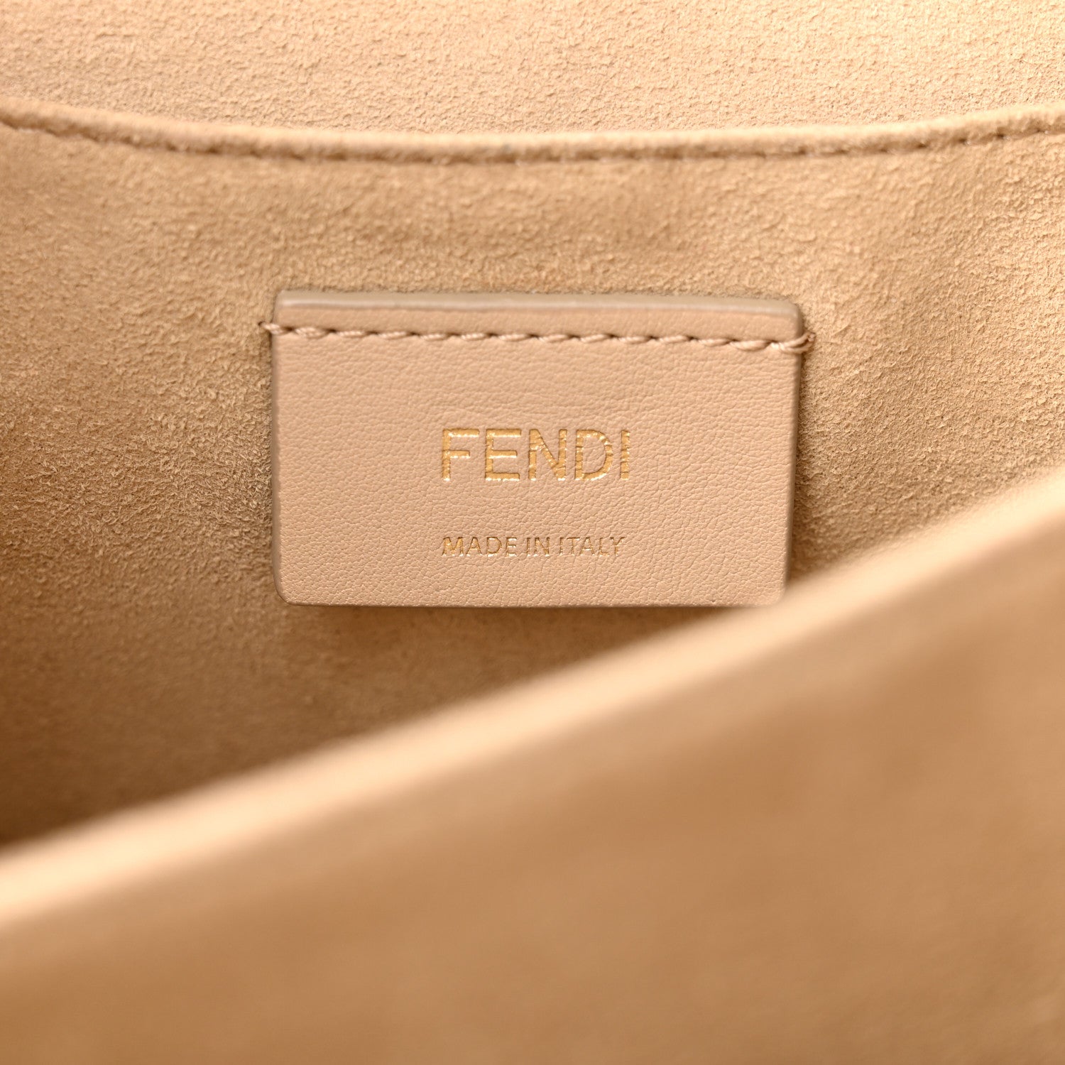 Fendi Vitello Liberty Scalloped Studded Kan I Shoulder Bag Caramello 6 of 10