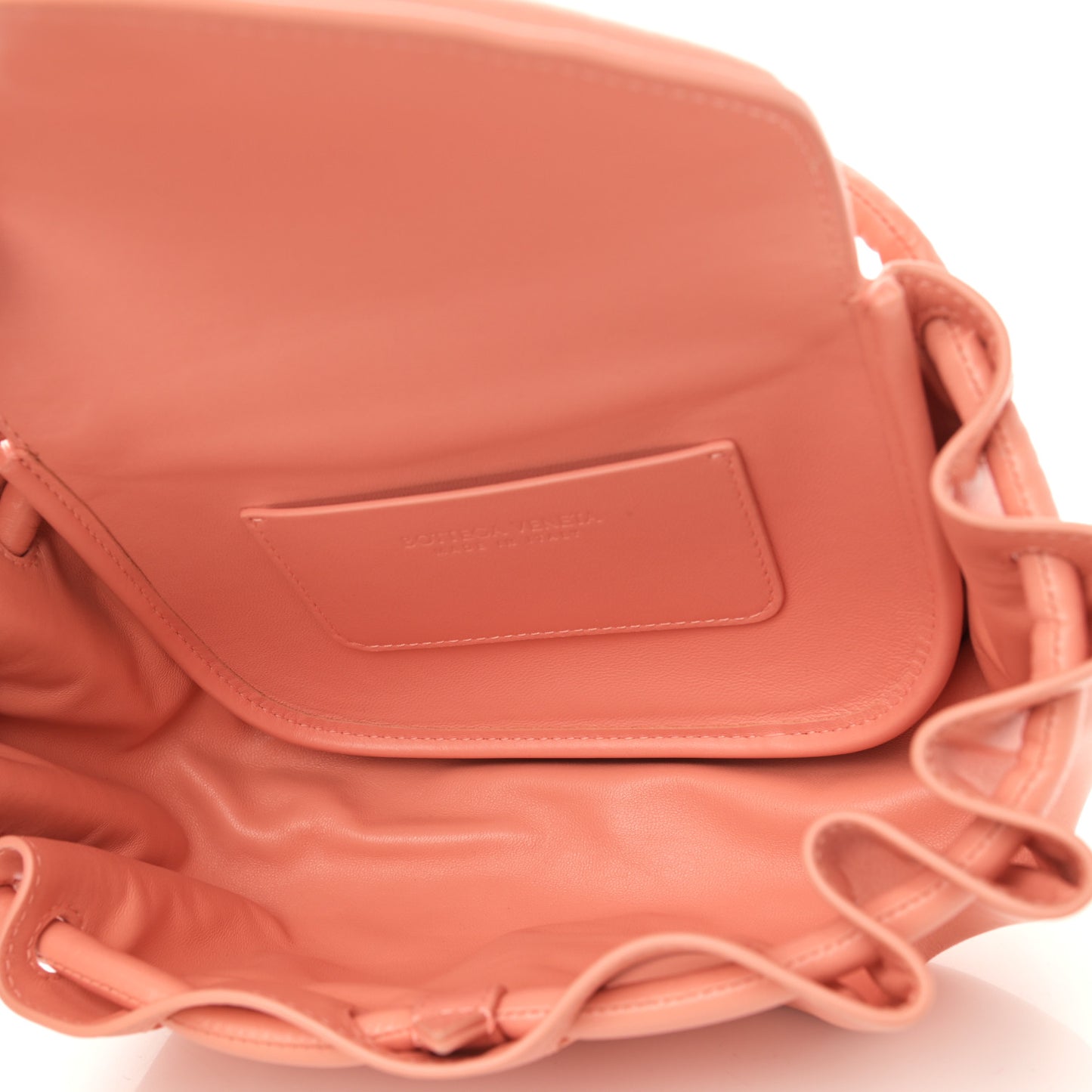 Lambskin Small Beak Triangle Flap Shoulder Bag Peachy Silver