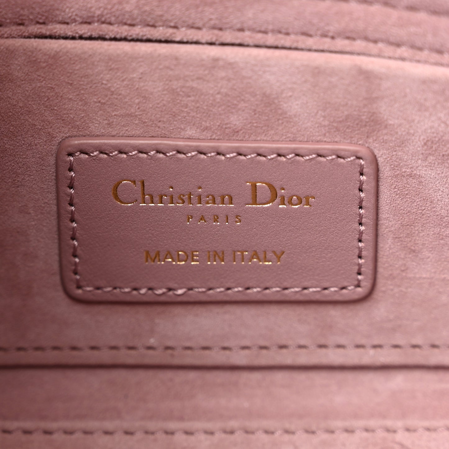 Lambskin Cannage Small Lady D-Joy Peony Pink