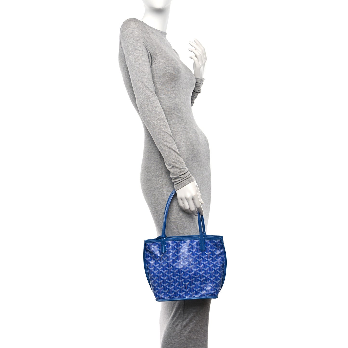 Goyardine Reversible Mini Anjou Sky Blue