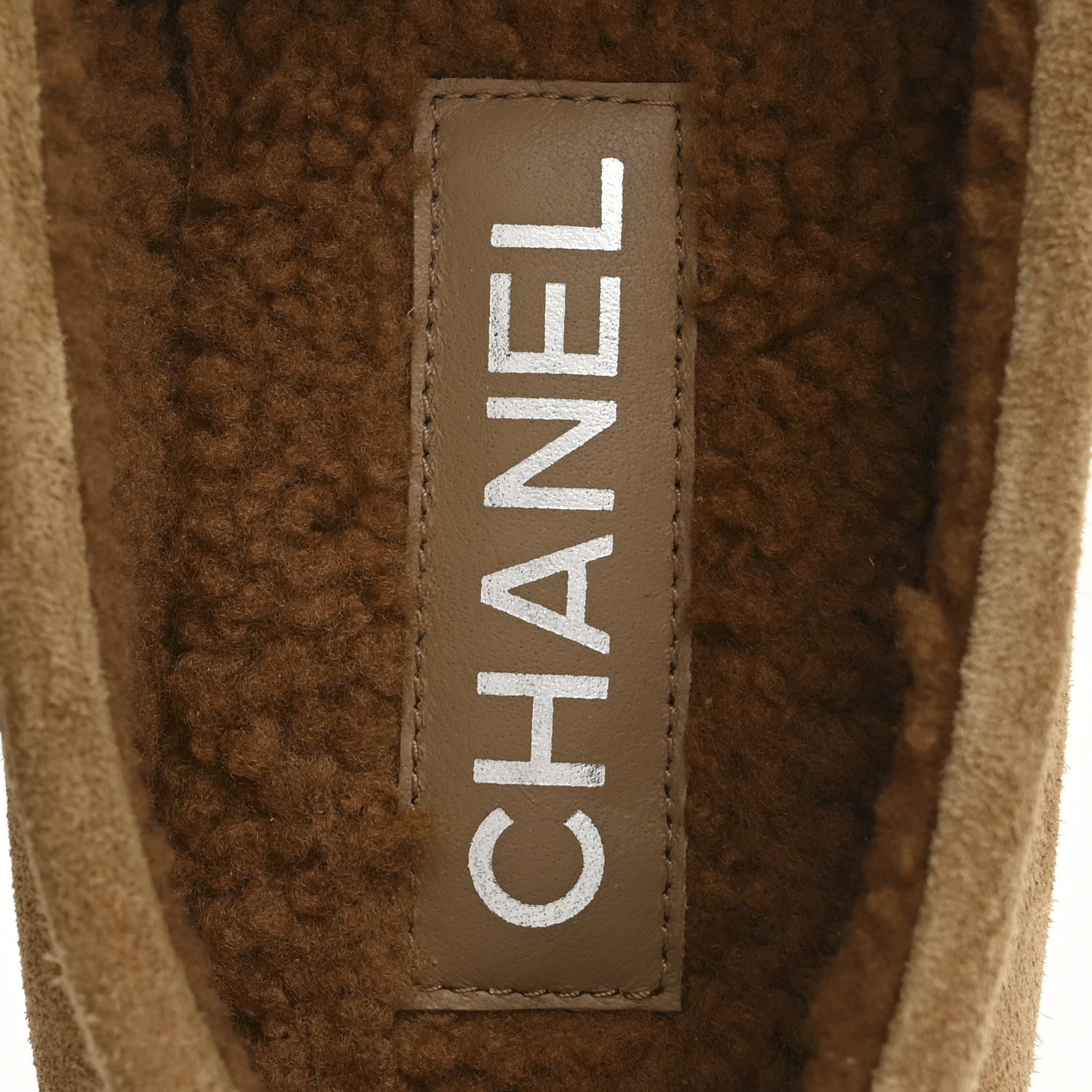 Chanel Suede Calfskin CC Loafers 38 Dark Beige 7 of 10