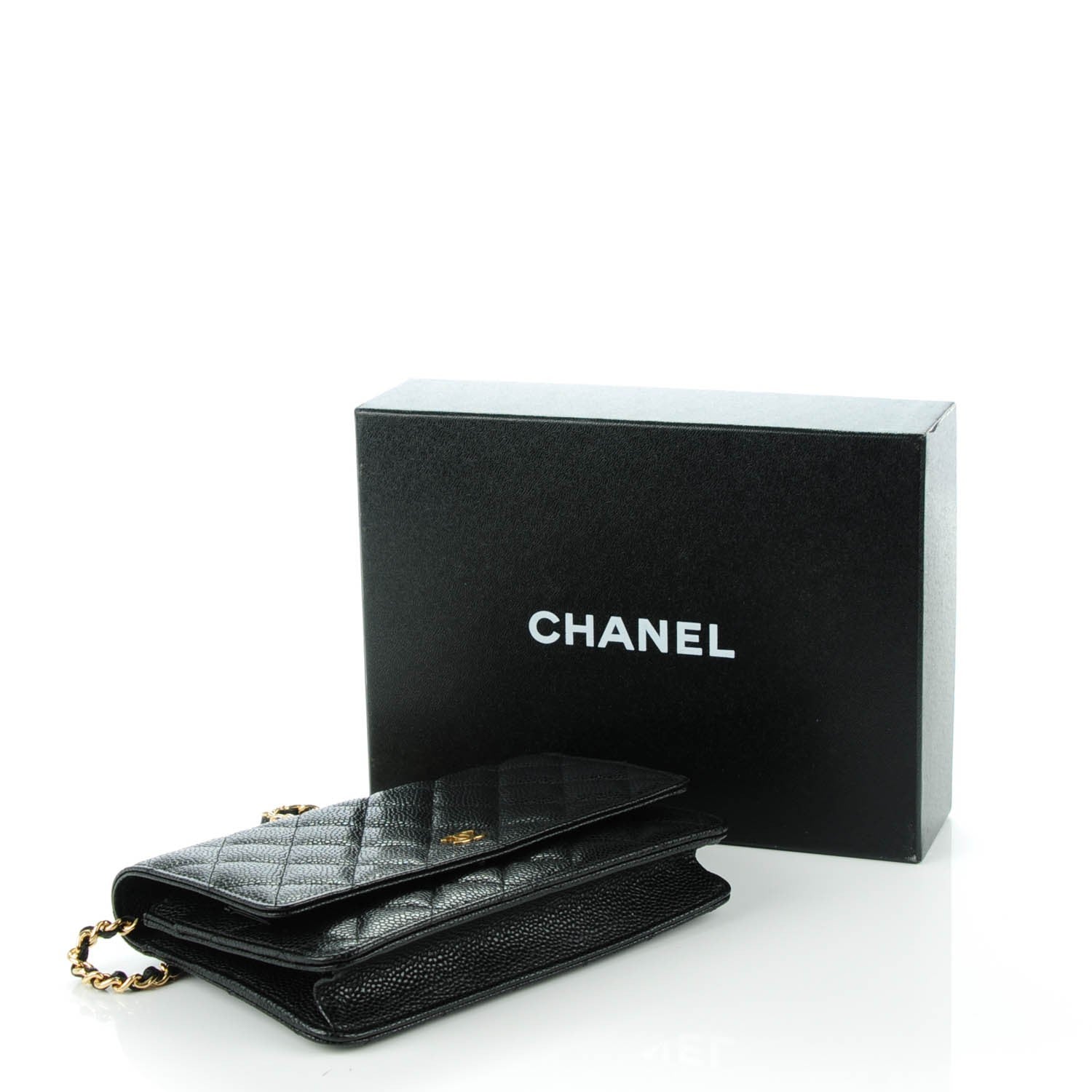 Chanel Caviar Quilted Wallet On Chain WOC Black 4 of 8