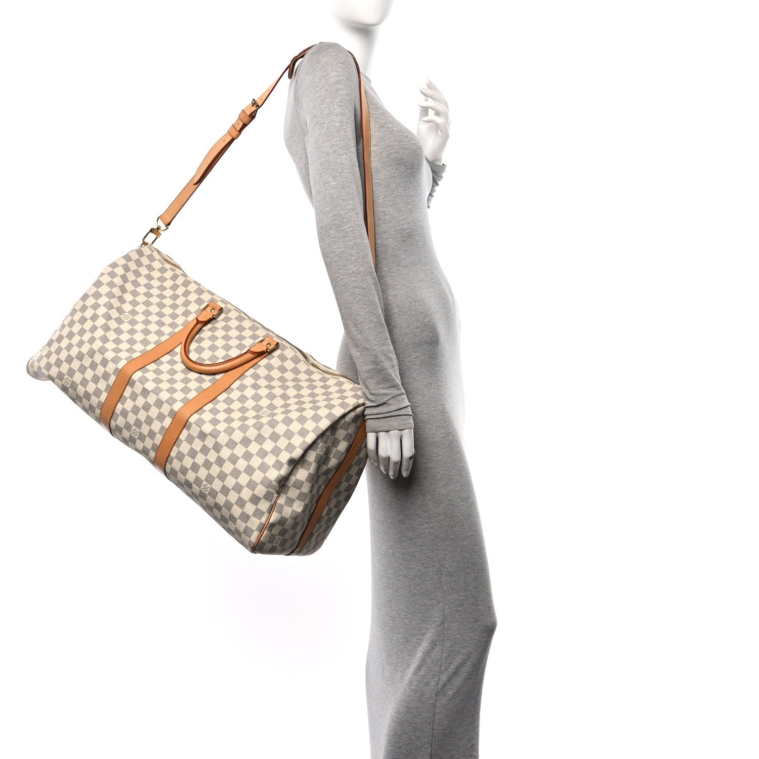Louis Vuitton Damier Azur Keepall Bandouliere 55 2 of 10