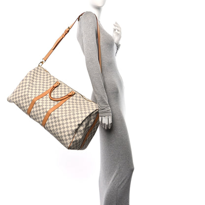 Louis Vuitton Damier Azur Keepall Bandouliere 55 2 of 10