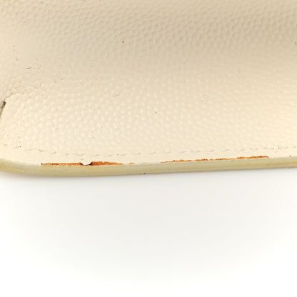Saint Laurent Grain De Poudre Classic Monogram Cassandre Clutch Dove White 9 of 14