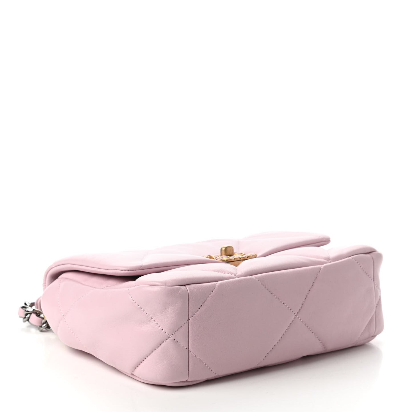 Lambskin Quilted Medium Chanel 19 Flap Light Pink