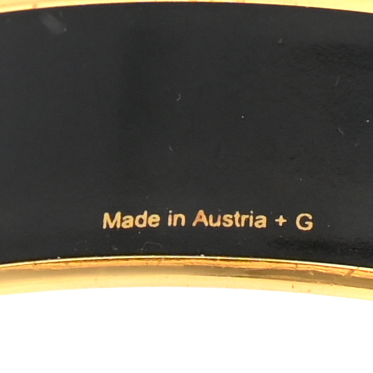 Enamel Printed Handwriting Wide Bracelet 65 Black