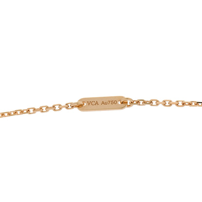 Van Cleef & Arpels 18K Yellow Gold Mother of Pearl Sweet Alhambra Butterfly Pendant Necklace 5 of 5