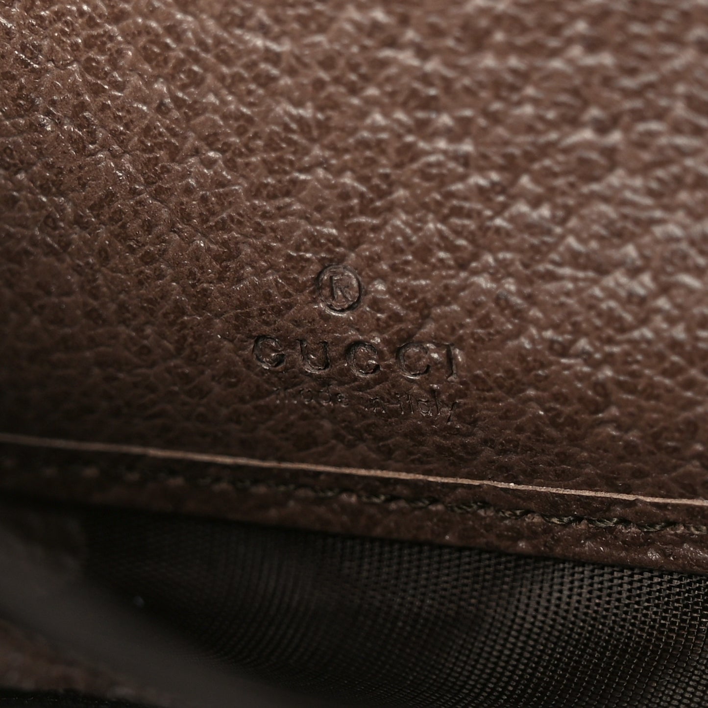 GG Supreme Monogram Web Ophidia Zip Around Wallet Brown