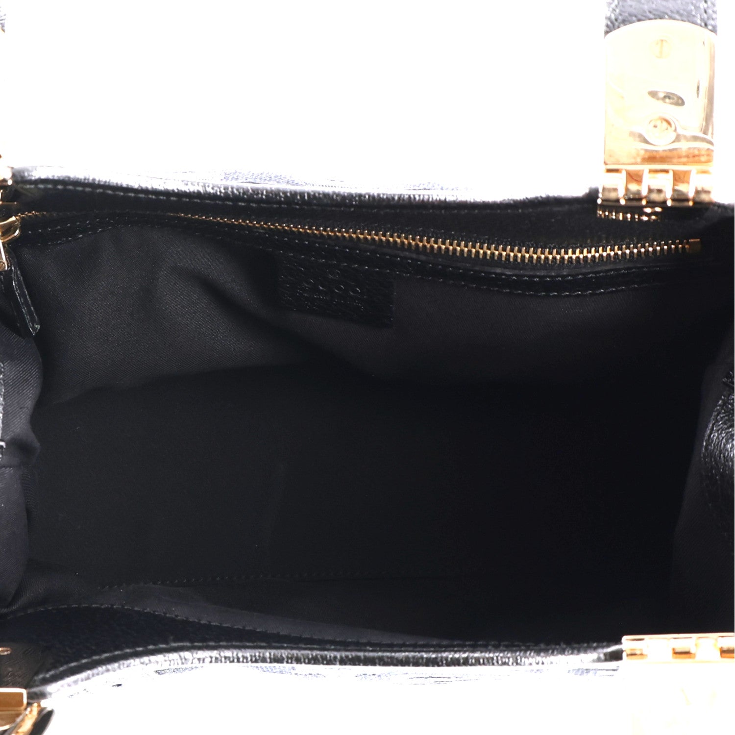 Gucci Canvas Horsebit Print Shoulder Bag Black 4 of 9