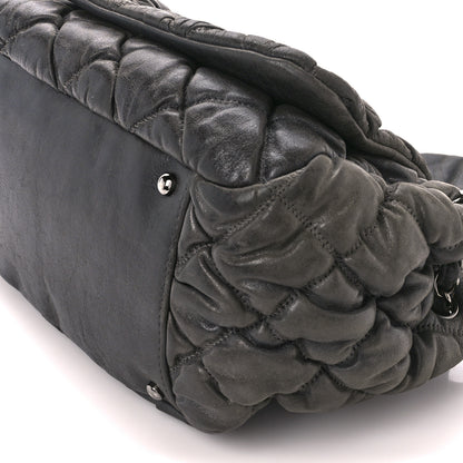 Chanel Calfskin Bubble Quilt Accordion Flap Grey 11 of 11
