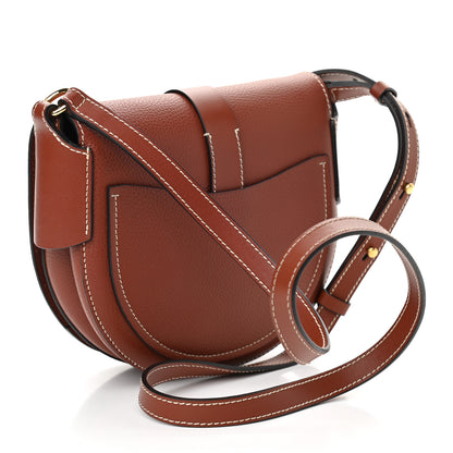 Chloe Grained Calfskin Small Darryl Saddle Crossbody Bag Sepia Brown 3 of 10
