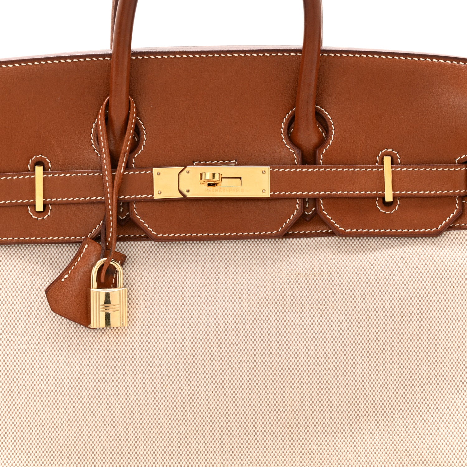 Hermes Toile Barenia HAC Birkin 32 Fauve 8 of 25