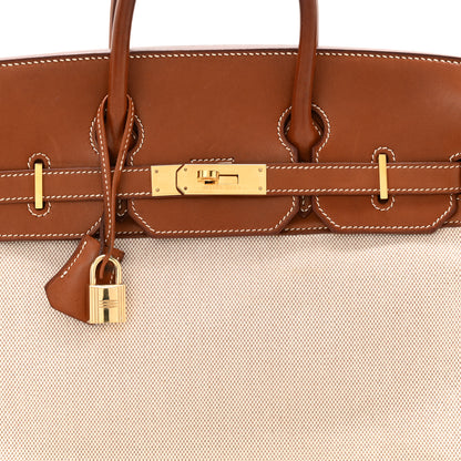 Hermes Toile Barenia HAC Birkin 32 Fauve 8 of 25