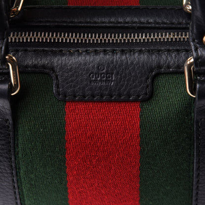 Gucci Calfskin Vintage Web Medium Boston Black 9 of 11