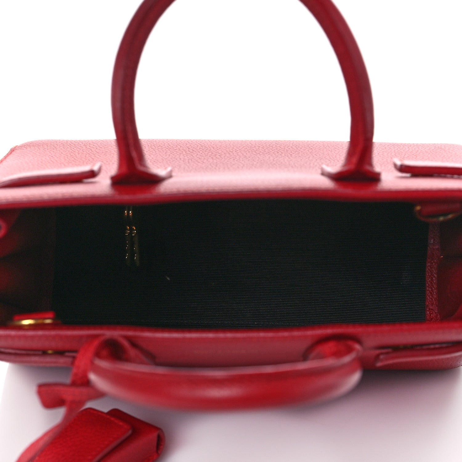 Saint Laurent Grained Calfskin Nano Sac De Jour Lipstick Red 4 of 9