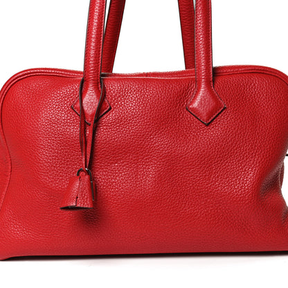 Hermes Taurillon Clemence Victoria II 35 Rouge Garance 8 of 13