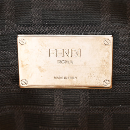 Fendi Cuoio Romano Glazed Fabric FF 1974 Peekaboo X-Lite Fit Asfalto Mou Black 6 of 11