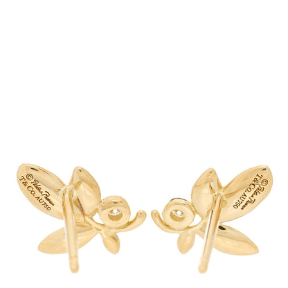 Tiffany 18K Yellow Gold Diamond Paloma Picasso Olive Leaf Earrings 3 of 3