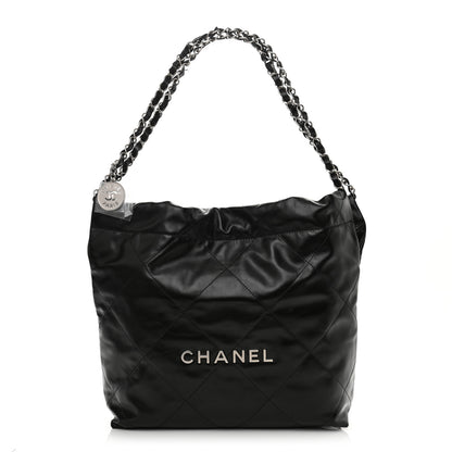 Chanel Shiny Calfskin Quilted Small Chanel 22 Black 3 of 11