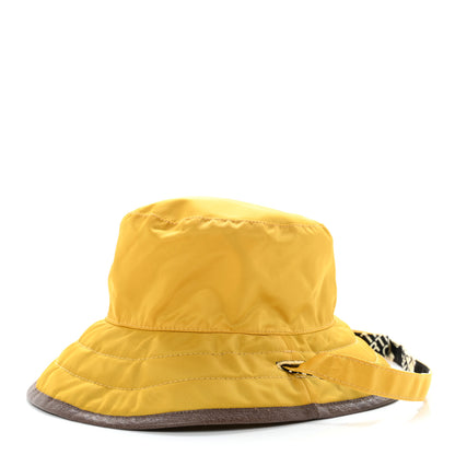 Gucci X THE NORTH FACE Nylon Reversible Self-Tie Bucket Hat XXS Black Yellow 3 of 14