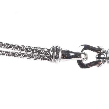 David Yurman Sterling Silver Pearl Box Chain Four Strand Necklace 6 of 6