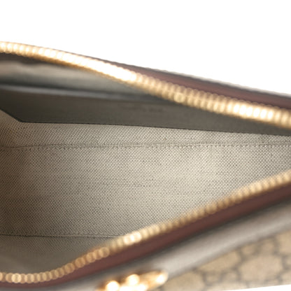 Gucci GG Supreme Monogram Textured Dollar Calfskin Web Small Ophidia GG Handbag Beige Ebony New Acero 5 of 10