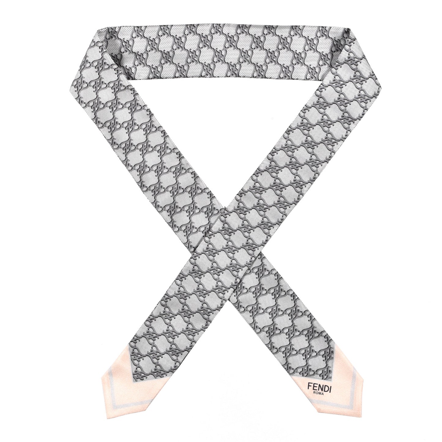 Silk FF Karligraphy Wrappy Bandeau Grey