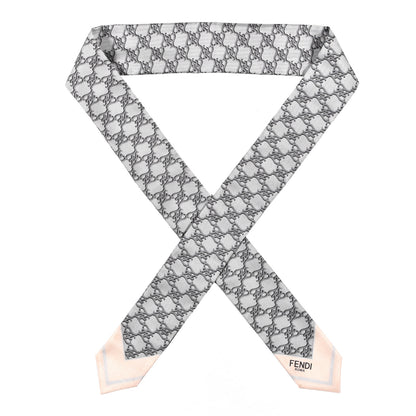 Fendi Silk FF Karligraphy Wrappy Bandeau Grey 1 of 3
