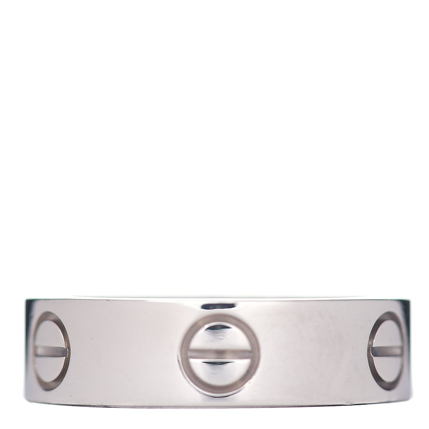Cartier 18K White Gold 5.5mm LOVE Ring 55 7.25 3 of 5