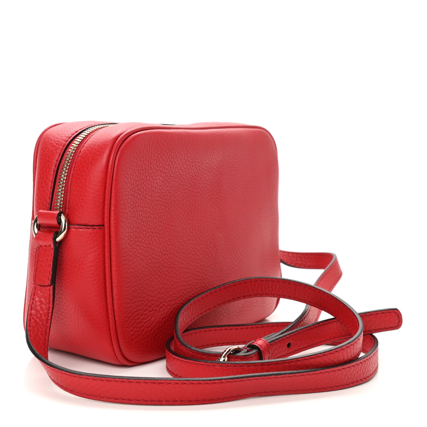 Pebbled Calfskin Small Soho Disco Bag Tabasco Red