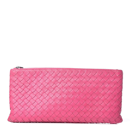 Bottega Veneta Nappa Intrecciato Flat Zip Pouch Rosa Shock 1 of 9