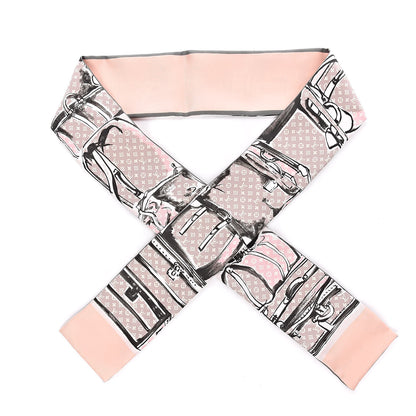 Louis Vuitton Silk Monogram Trunks Bandeau Rose Poudre 1 of 4