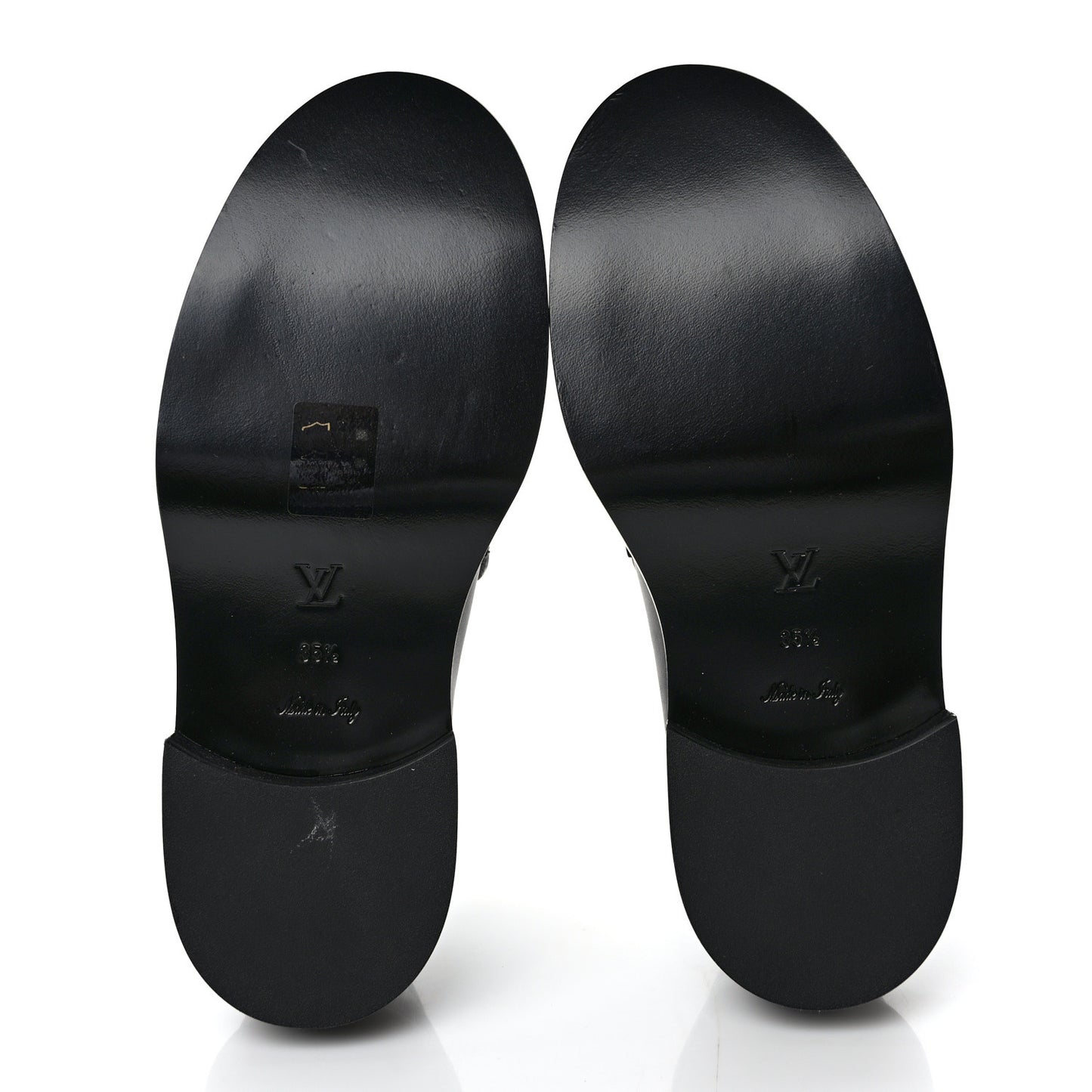 Monogram Calfskin Academy Loafers 35.5 Black