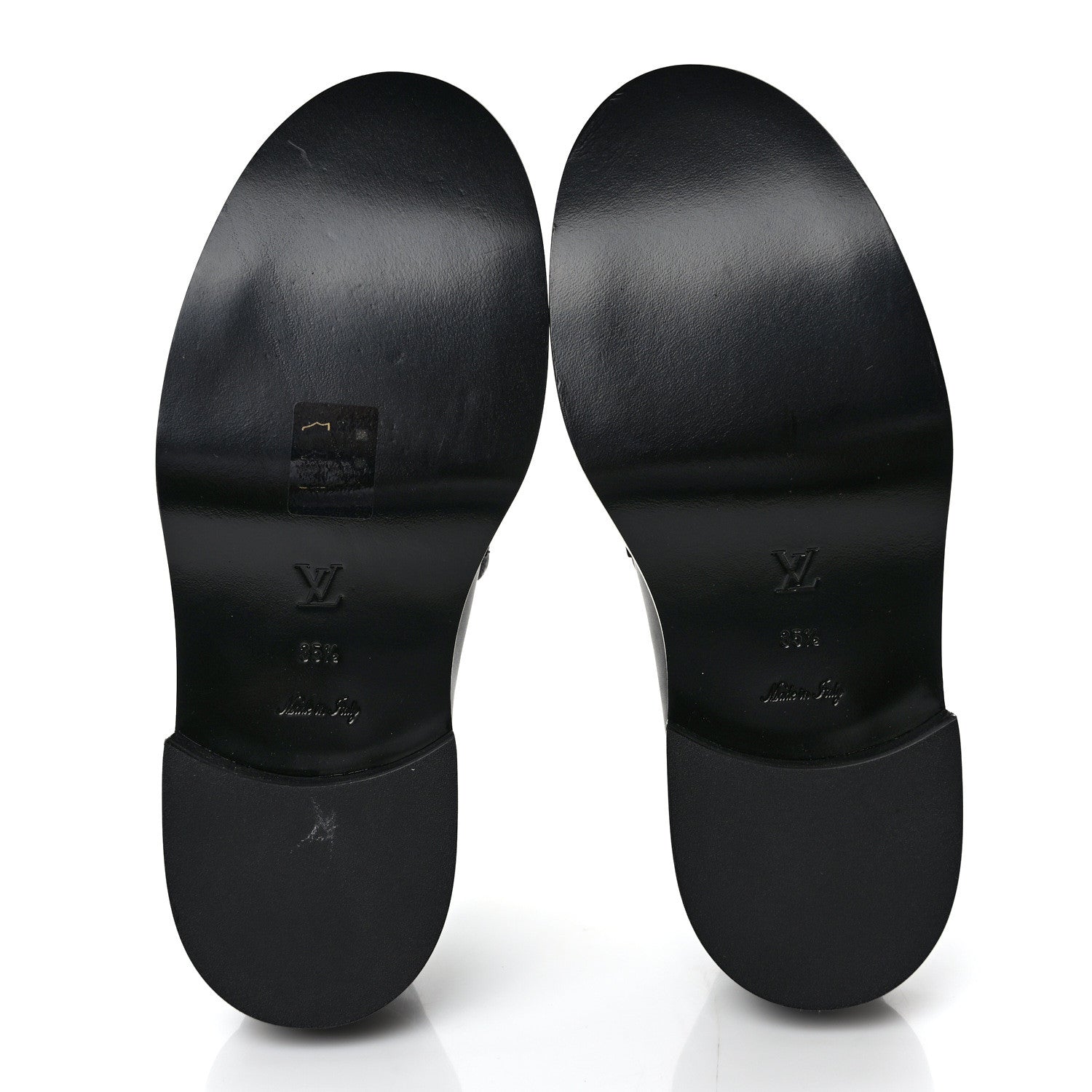Louis Vuitton Monogram Calfskin Academy Loafers 35.5 Black 5 of 7